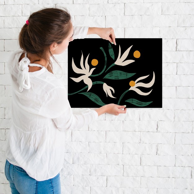 Americanflat Abstract Mid Century Wall Art Room Decor Abstract Flower By Arty Guava