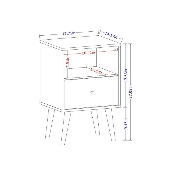 Liberty Nightstand 1.0 in Rustic Brown