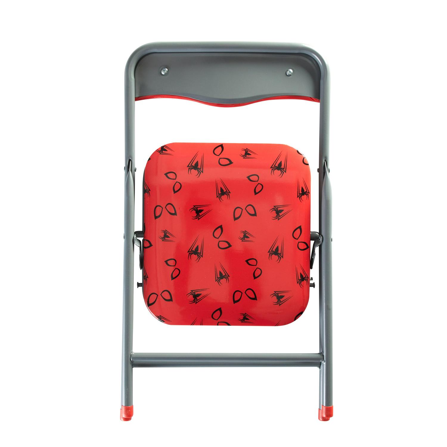 Marvels Spiderman Metal Folding Activity Desk And Chair Set， Red， 25 x 20 x 15.25