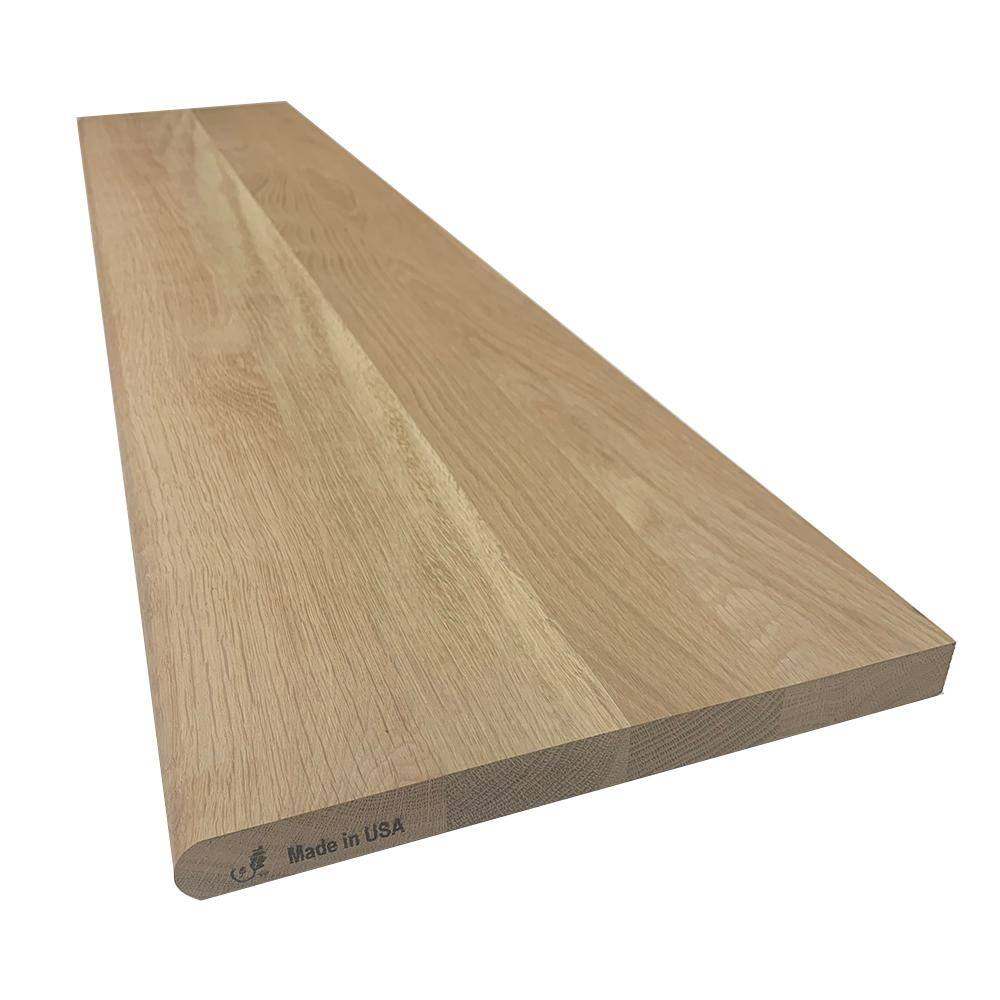 Swaner Hardwood 1 in. x 11-12 in. x 4 ft. White Oak Stair Tread Hardwood Boards OL1X12X48WOT