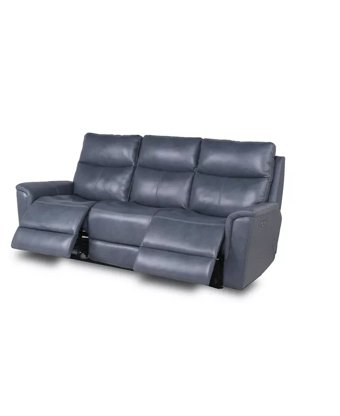 Nice Link Drake 86 Leather with Power Headrest and Footrest Reclining Sofa