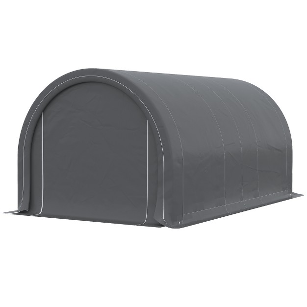 Outsunny 10 x27 X 16 x27 Carport Storage Tent Anti uv Pe Portable Garage For Car Truck Boat Motorcycle Bike Garden Tools Outdoor Work