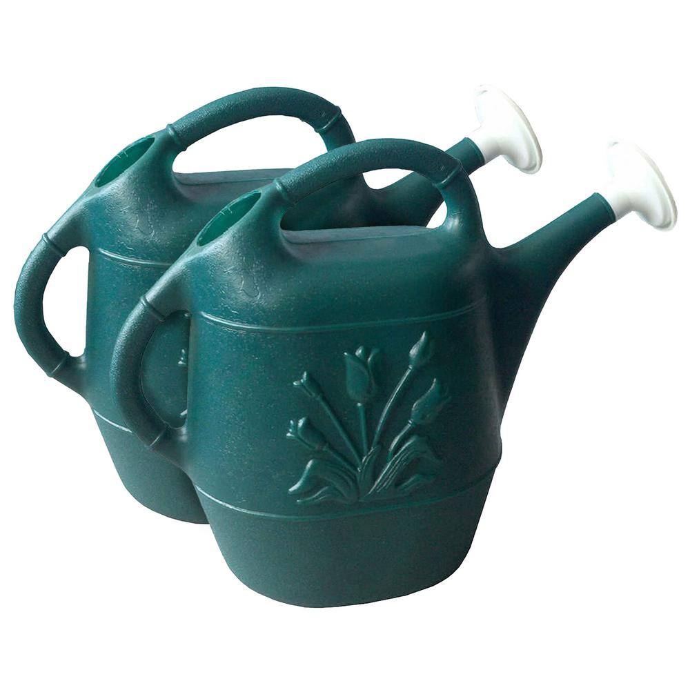 UNION PRODUCTS 2 Gal. Indoor Outdoor Plant Watering Can in Green (2-Pack) 2 x 63065