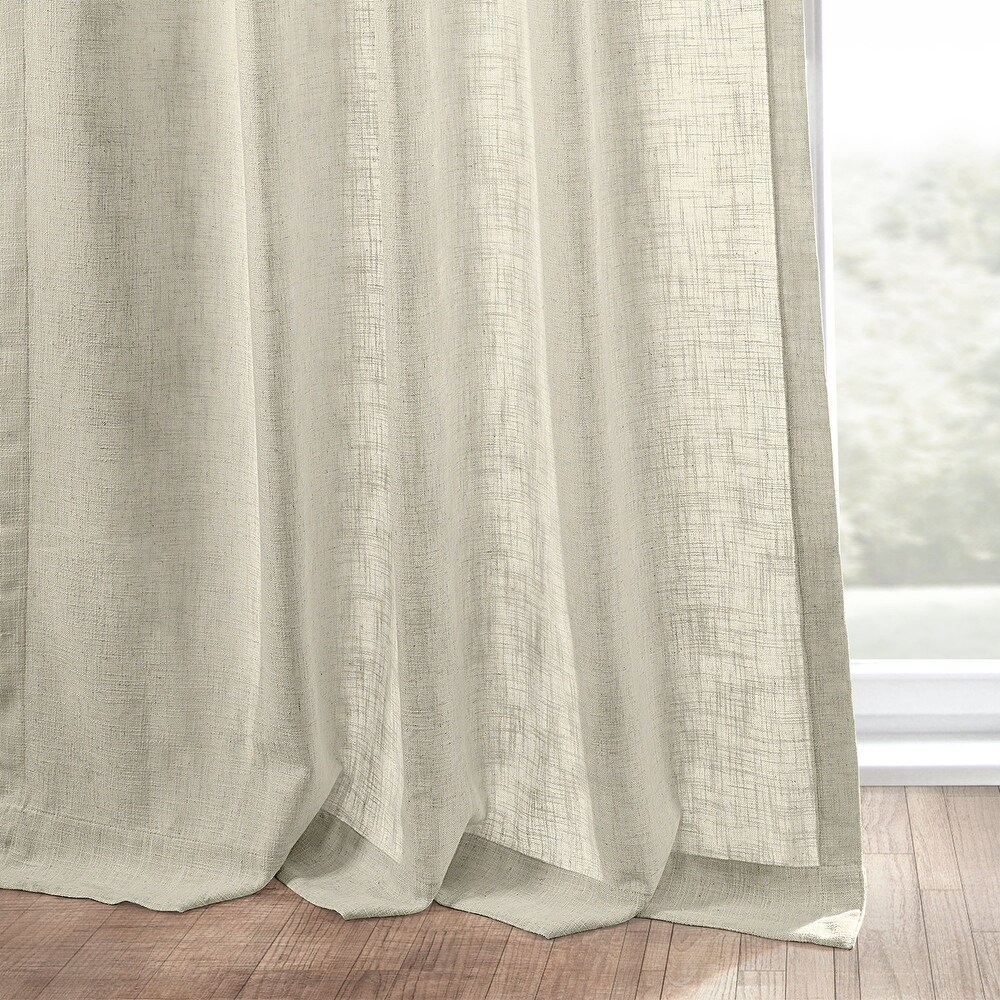 Exclusive Fabrics Heavy Faux Linen Curtain (1 Panel)