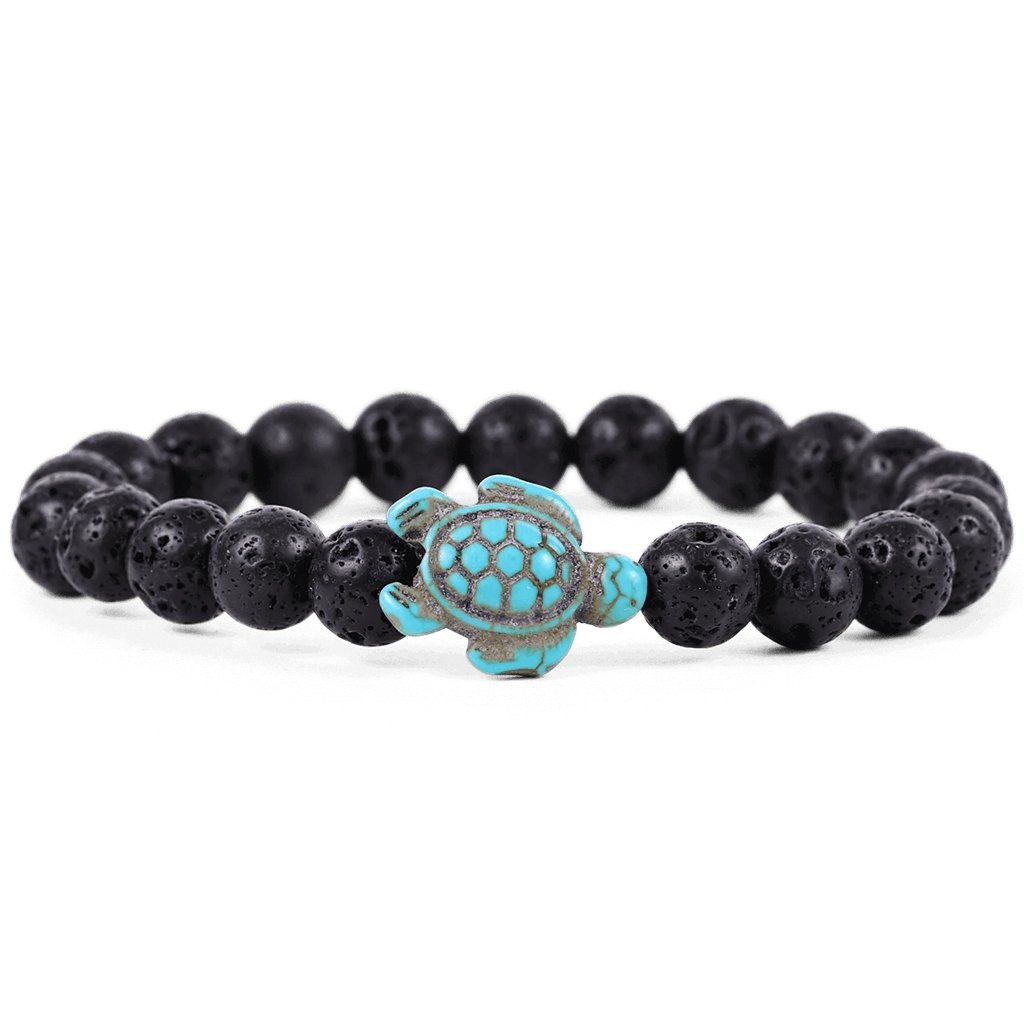 Fahlo  The Journey Bracelet in Lava Stone- Sea Turtle-Tracking Bracelet