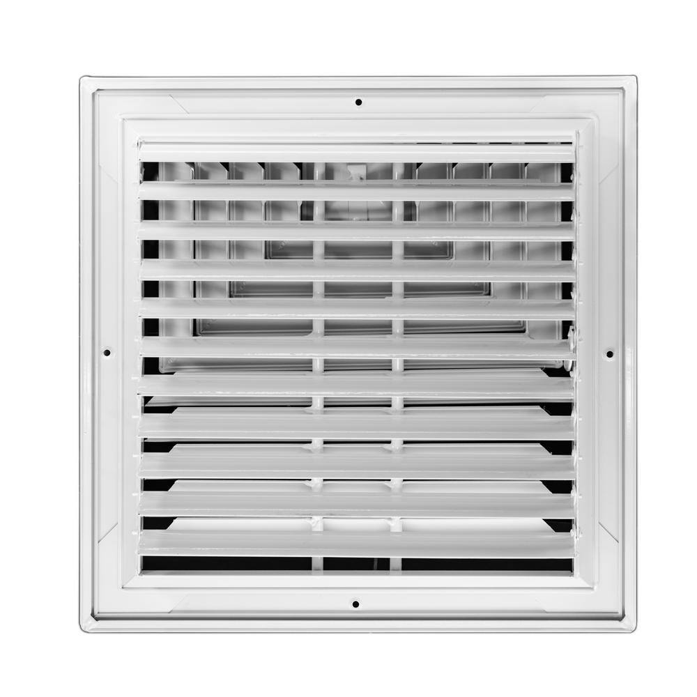 Venti Air 12 in. x 12 in. Aluminum 3-Way DiffuserRegisterGrille for Air Supply HA3D12