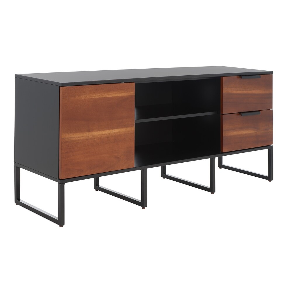 SAFAVIEH Home Collection Vance Single Door 2 Drawer 2 Shelf Media Stand   54\