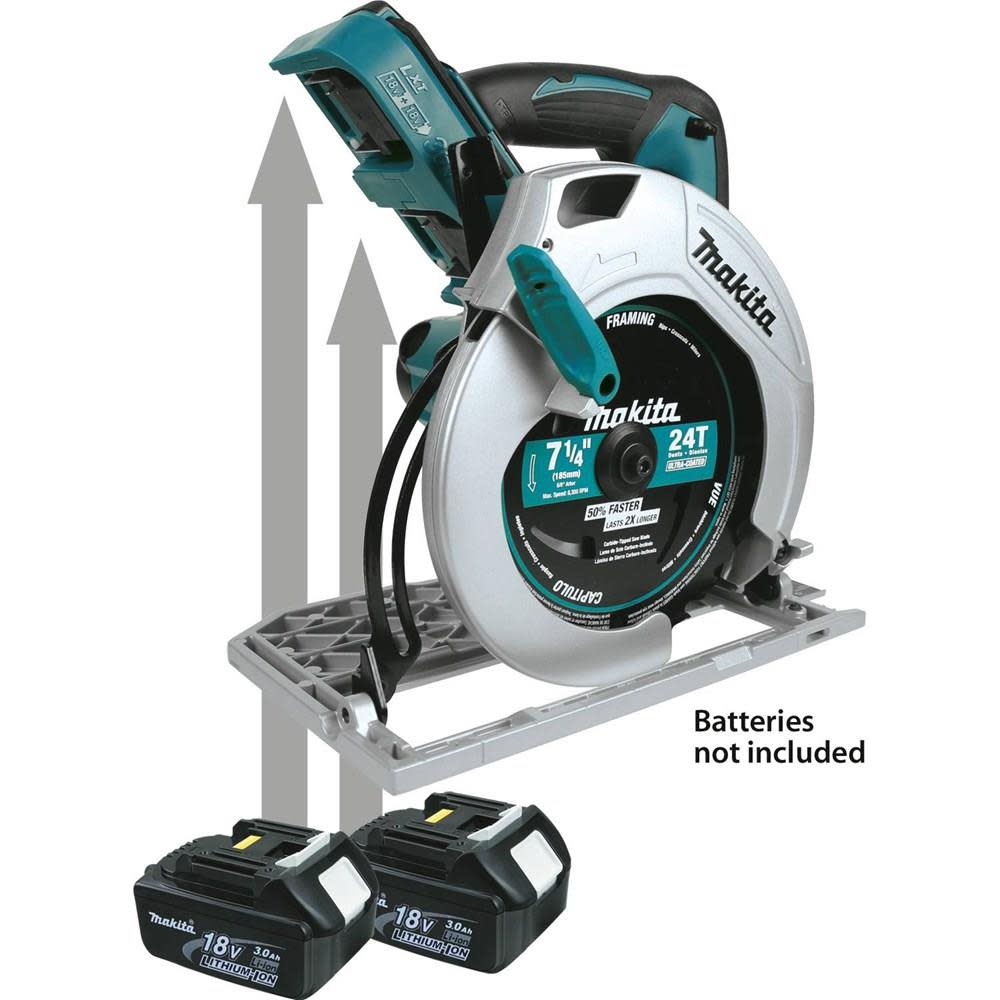 Makita 18V X2 LXT Lithium-Ion (36V) Cordless 7-1/4 In. Circular Saw (Tool Only) XSH01Z from Makita