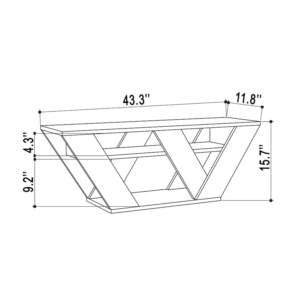 Todd Modern TV Stand   11.81'' H x 43.31'' W x 15.75'' D