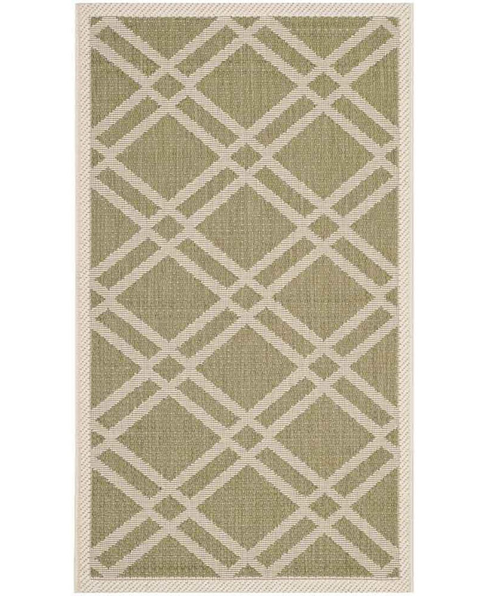 Safavieh Courtyard CY6923 Green and Beige 2' x 3'7 Sisal Weave Outdoor Area Rug