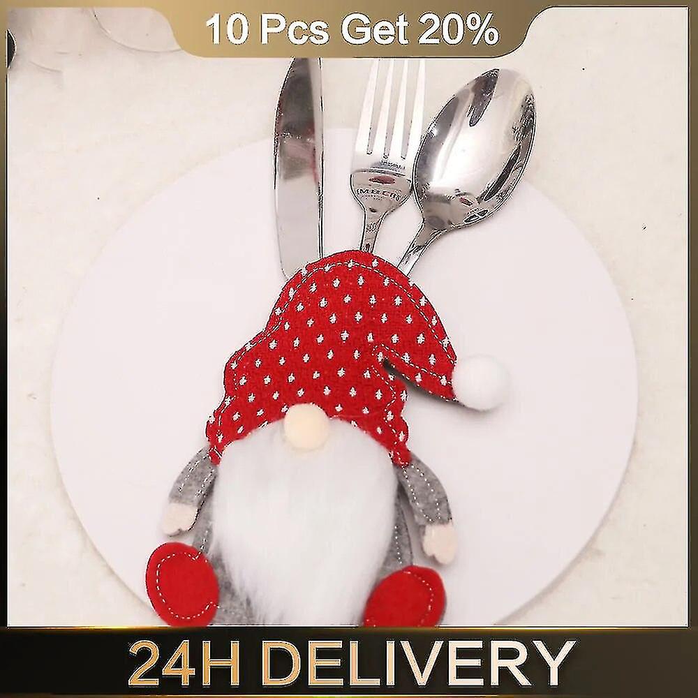 Cutlery Bag Tableware Decor Cartoon Tableware Covers Easter Decoration Washable 2023 Tableware Holder Bag Reusable A02 Christmas