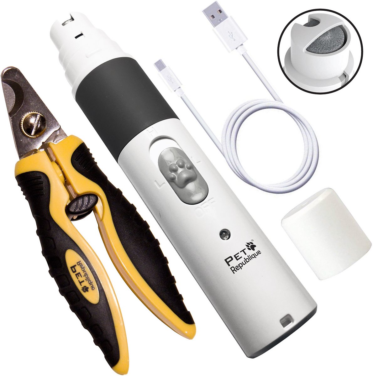 Pet Republique Cordless Dog and Cat Nail Grinder and Nail Clippers