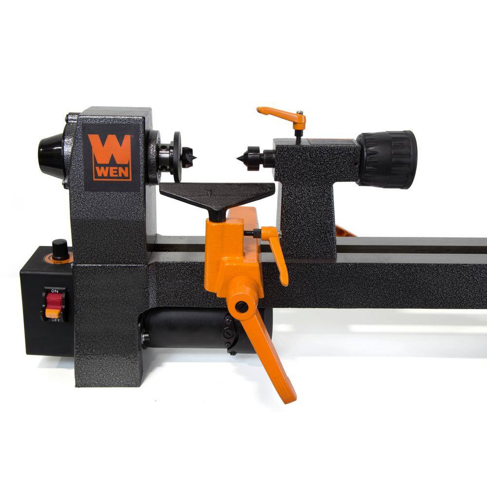 WEN 3.2 Amp 8 in. x 13 in. Variable Speed Mini Benchtop Wood Lathe LA3421