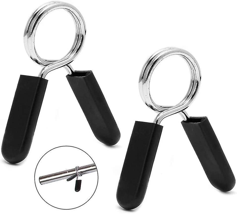 Multiple Size Spring Clamps For Olympic Barbells，gym Equipment-please Check Your Bar Diameter Before Ordering-(25mm)(3 Pairs)