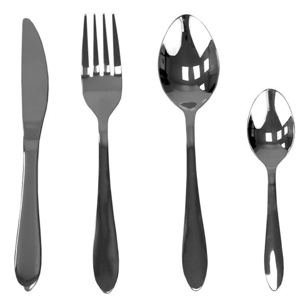 16-piece Silver Stainless Steel Flatware Set