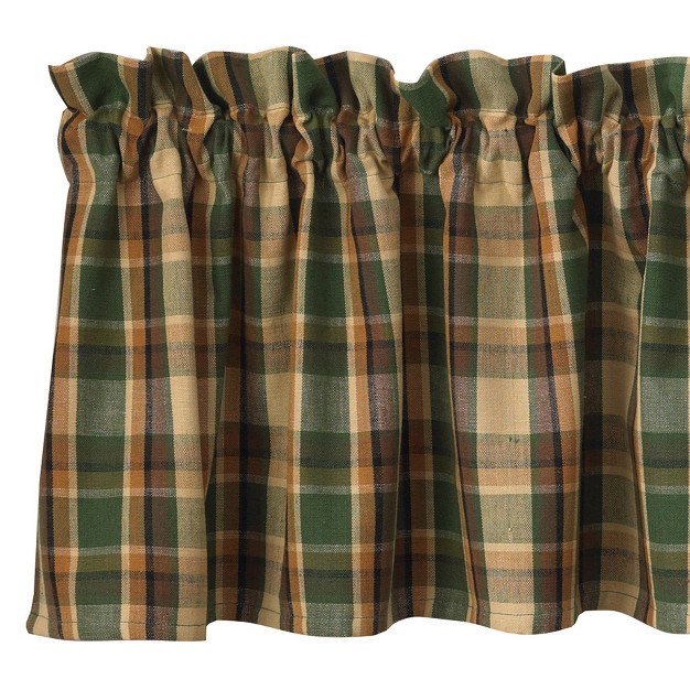 Park Designs Green And Brown Plaid Scotch Pine Valance 72 quot l