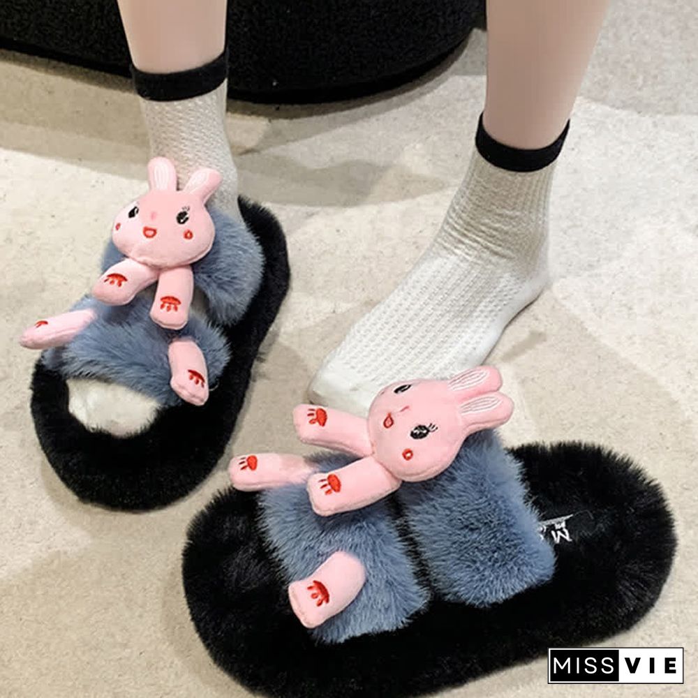 Funny Cartoon Plush Casual Slippers