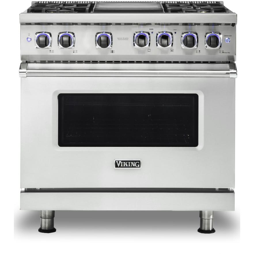 Viking 36-inch Freestanding Dual-Fuel Range with Elevation Burners CVDR7362-4GFWLP