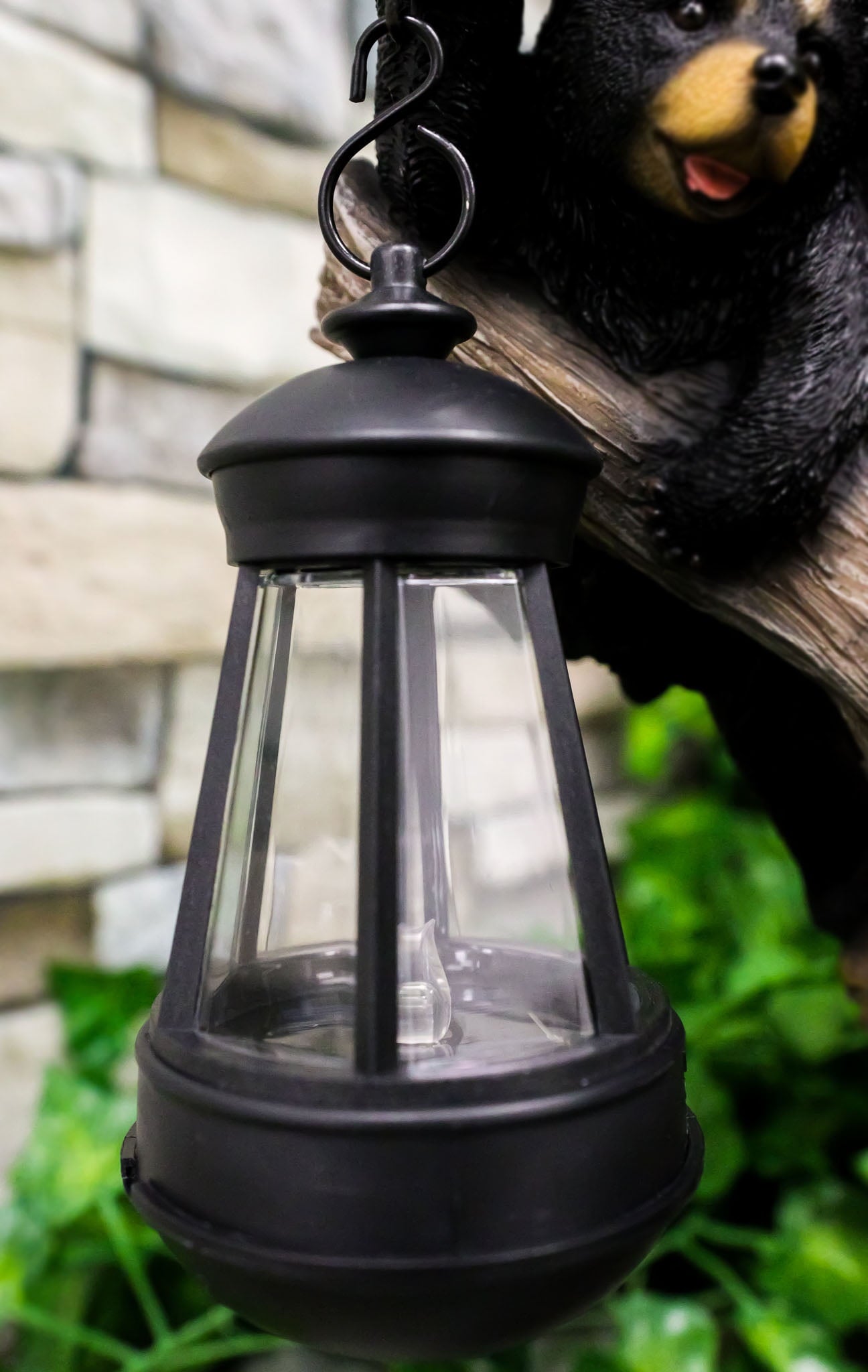 Plastic Solar Hanging LED Lantern Replacement For Ebros Garden Light Statues