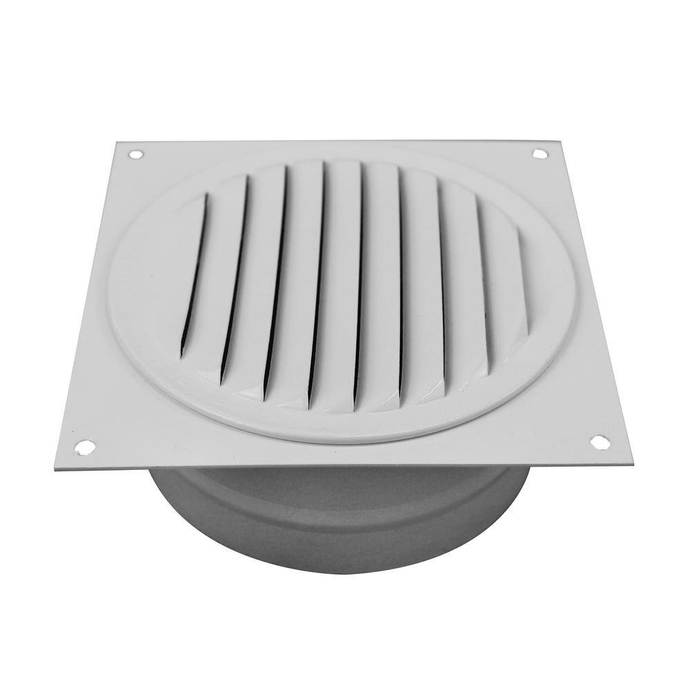 Active Ventilation 4 in. Aluminum Bathroom Soffit Vent White BSV-4-WT