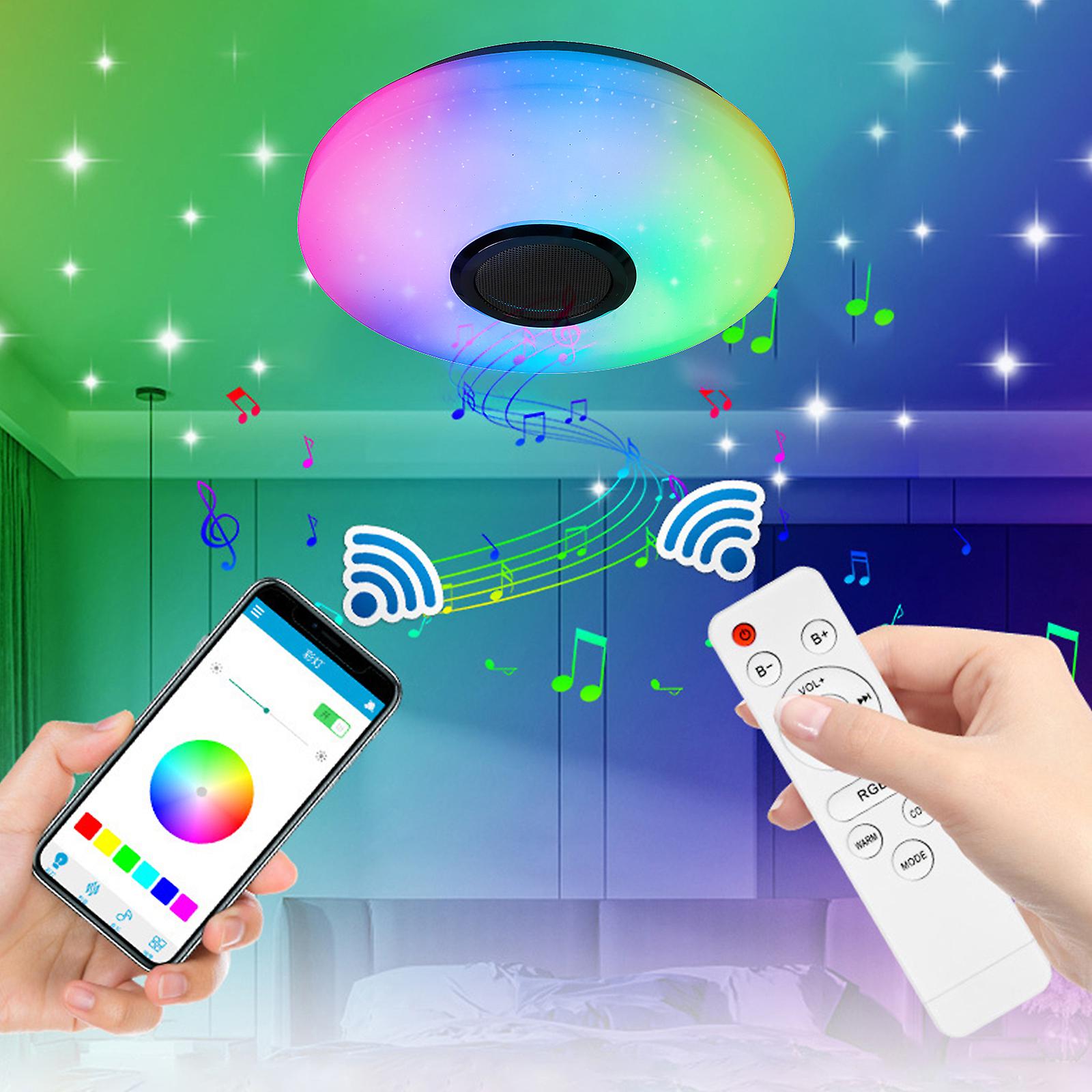 Led Music Ceiling Light， Remote Control， Install Parts， User Guide，note: To Mind Your Safety， Please Install Under The Guidance Of The Electrician.