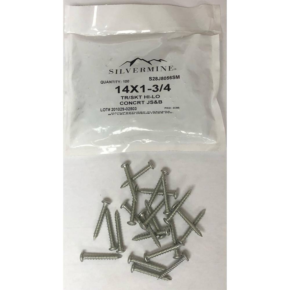 Silvermine Stone 0.47 in. x 1.5 in. EA Stone Veneer Siding Fasteners (Package of 100 Fasteners) XX-XX-X1-SW