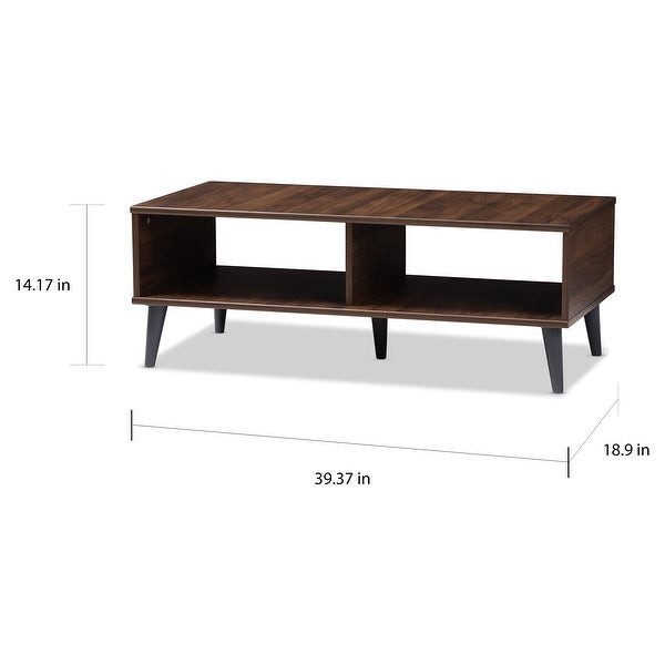 Mid-Century Modern Brown Coffee Table by Baxton Studio