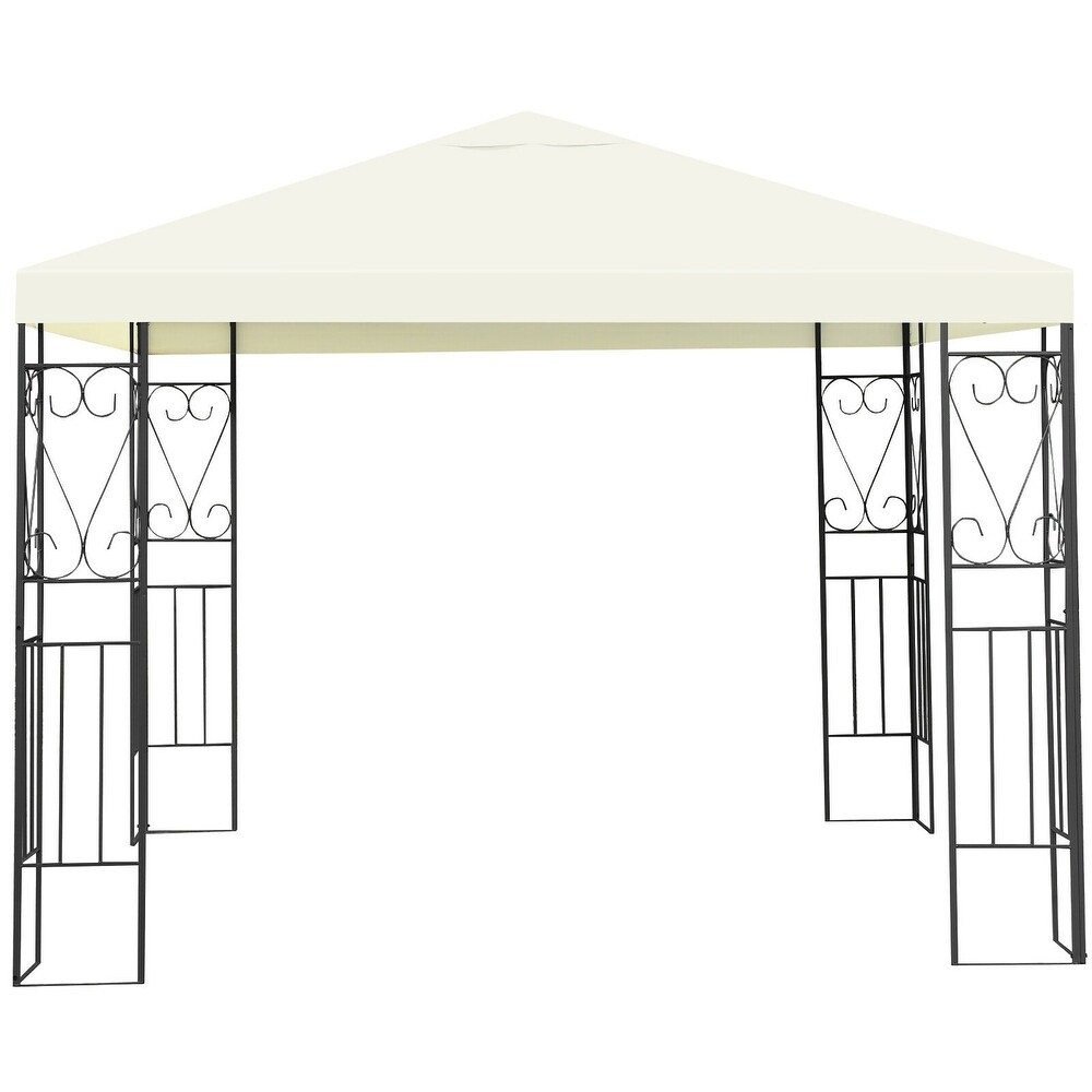 Costway 10'x10' Patio Gazebo Canopy Tent Steel Frame Shelter Patio