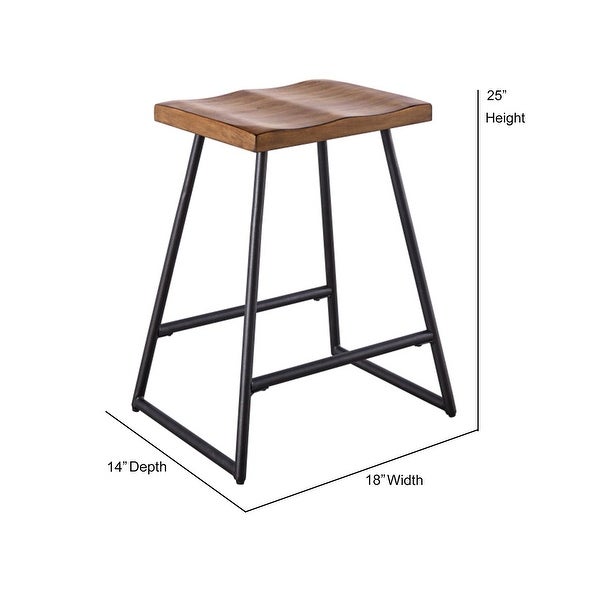 Carbon Loft Leona Natural Honey Counter Stool - Set of 2