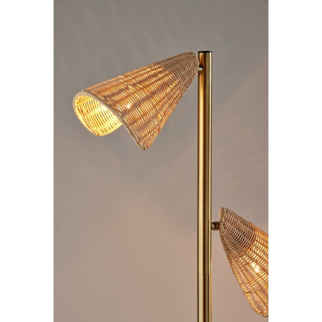 Cove Tree Floor Lamp Antique Brass Adesso