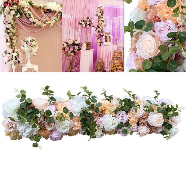 100cm Artificial Silk Flower Row Panel Garland