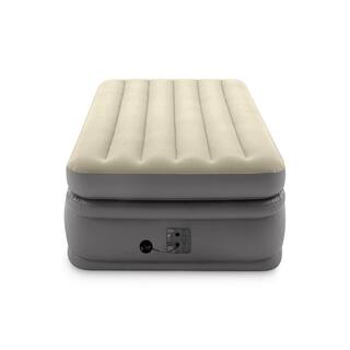 Intex Twin Dura Beam Plus Fiber-Tech Elevated Air Mattress with Built-In Pump 64161ED