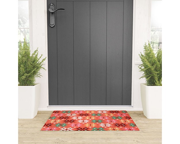 Showmemars Winter Quilt Pattern No2 Welcome Mat society6