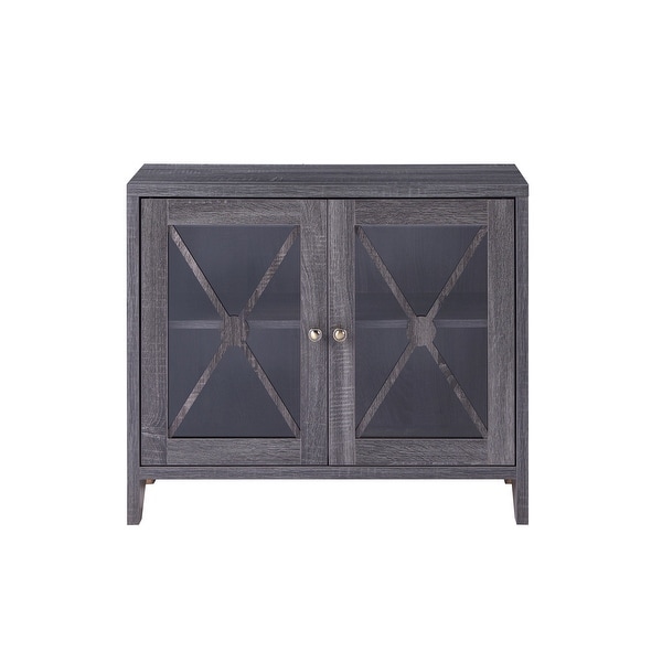 Furniture of America Lyle Farmhouse 31-inch 2-shelf Accent Cabinet