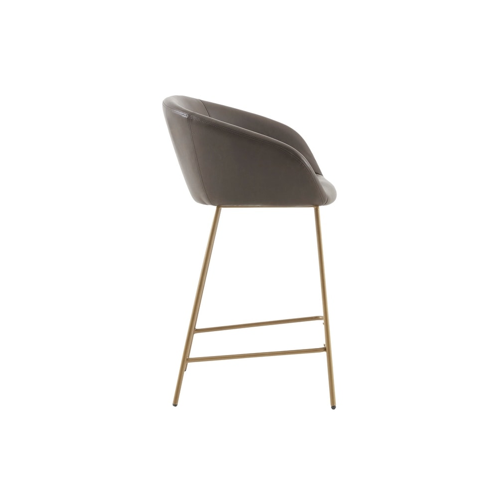 Madison Park Andrina Brown/ Gold Counter stool