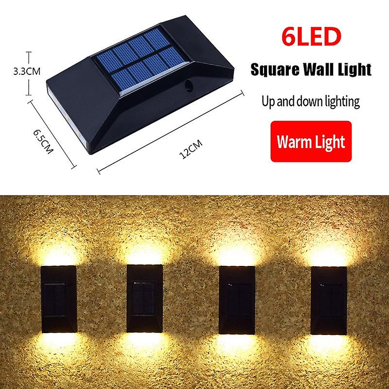 1pc Solar Wall Lamp Spot Lights Outdoor Waterproof Solar Powered Wall Night Lights For Fence， Lawn， Pathway， Yard， Driveway， Step And Walkway