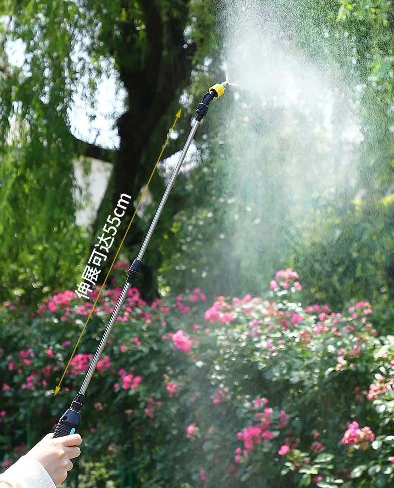 Electric Sprayer Watering Flowers Gardening Electric Water Spray Tools Chargeable Electric Water Mist Sprayer Gun With Pipe