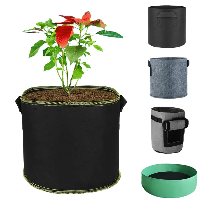 1 / 2 / 3 / 5 / 10 / 20 / 30 / 40 / 50 / 100 / 200/300 gallon garden supplies eco friendly breathable plant bag felt grow bags