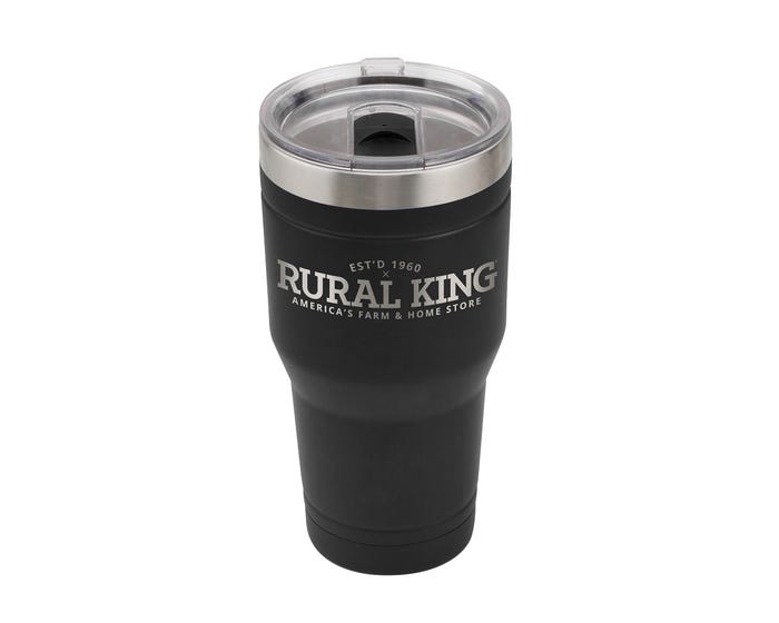 Rural King 30 oz. Tumbler， Black - 87-953-0204