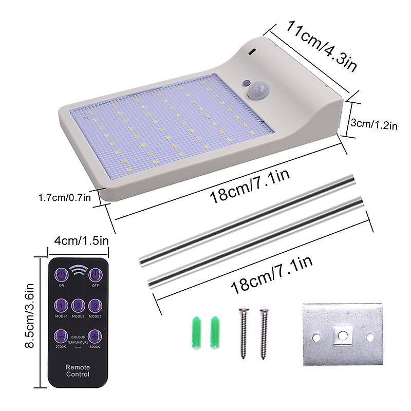 Human Body Induction Solar Wall Light 48led Remote Control Wall Light