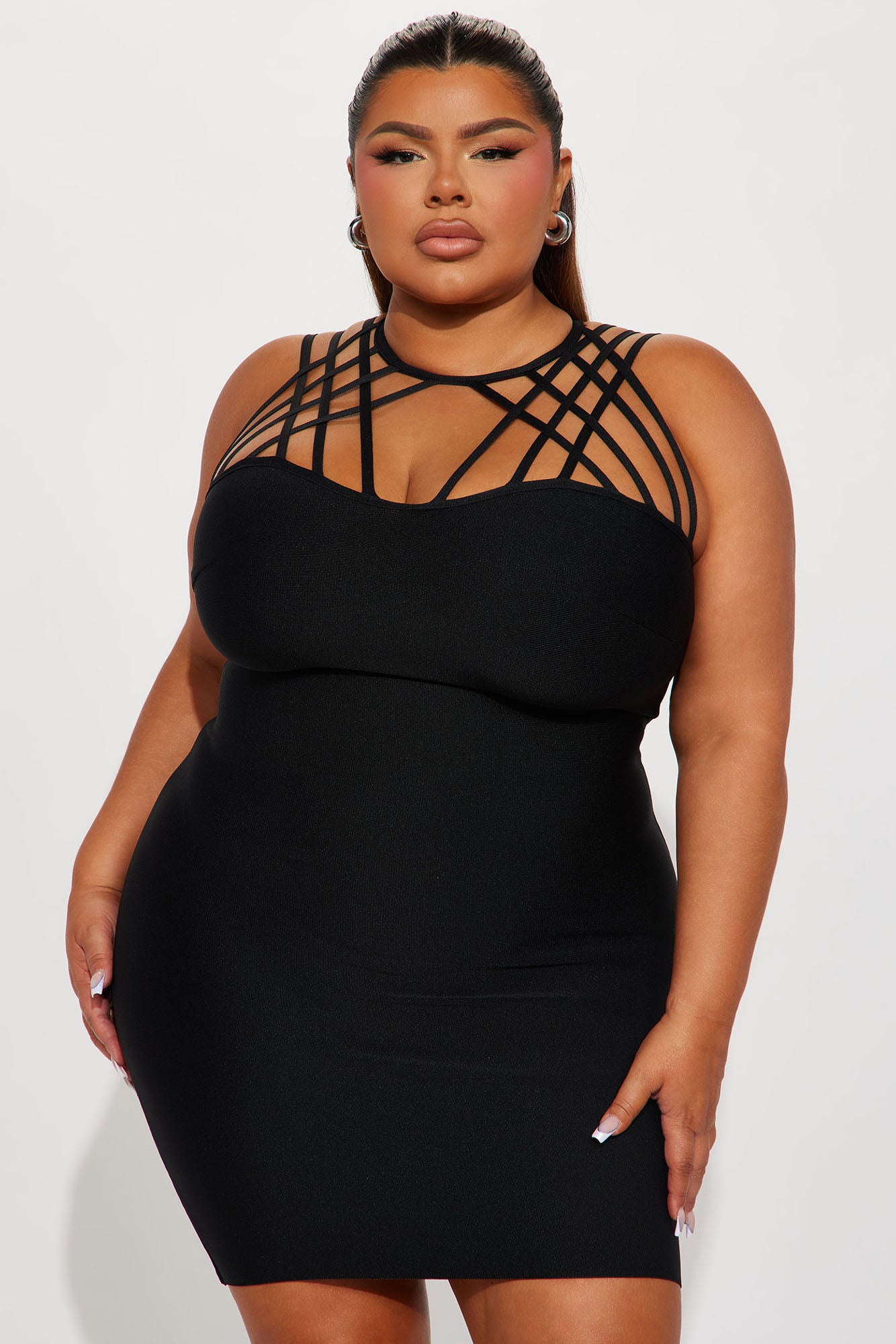 Camila Bandage Midi Dress - Black