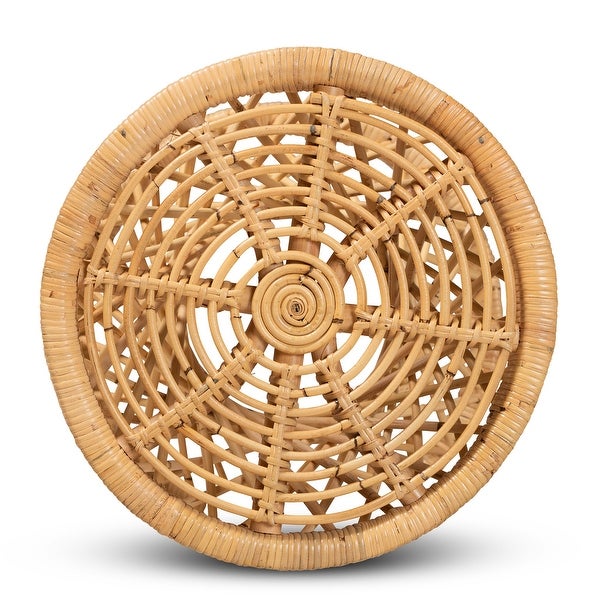 Seville Modern and Contemporary Natural Finished Rattan End Table