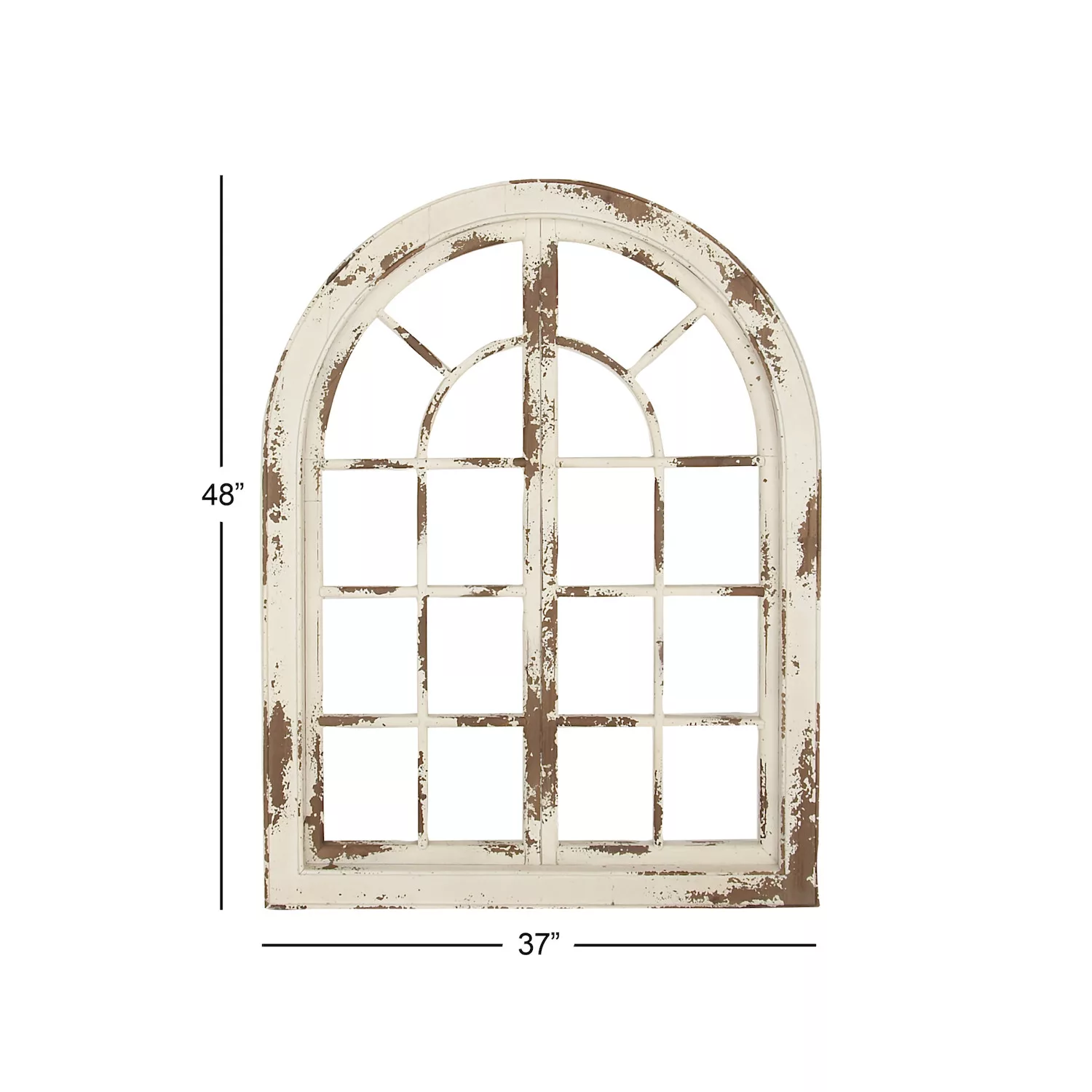 Stella and Eve Windowpane Distressed Wall Decor