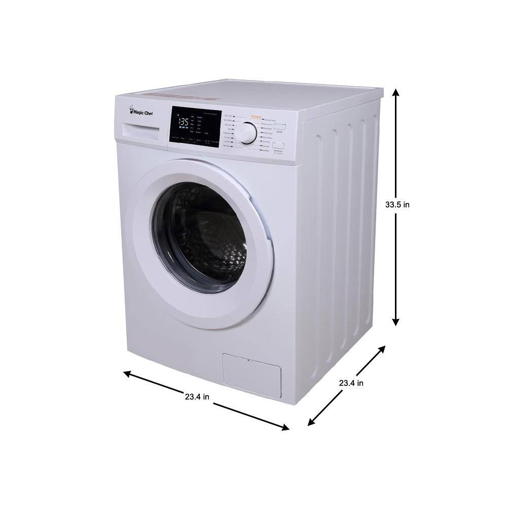 Magic Chef 24 in. 2.7 cu. ft. Front Load Compact Washer in White MCSFLW27W