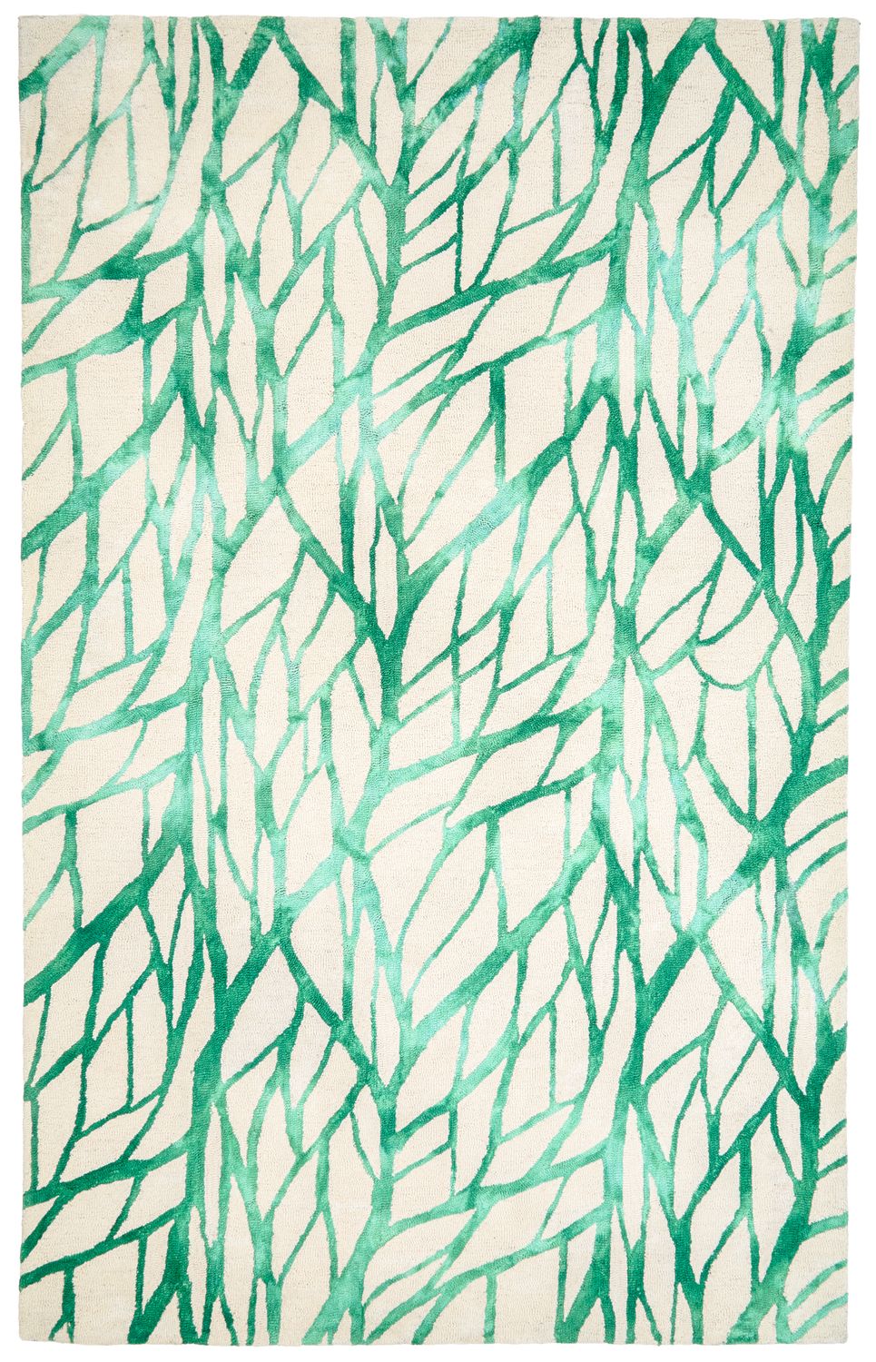 Pearline Emerald and Grass Green Rug by BD Fine