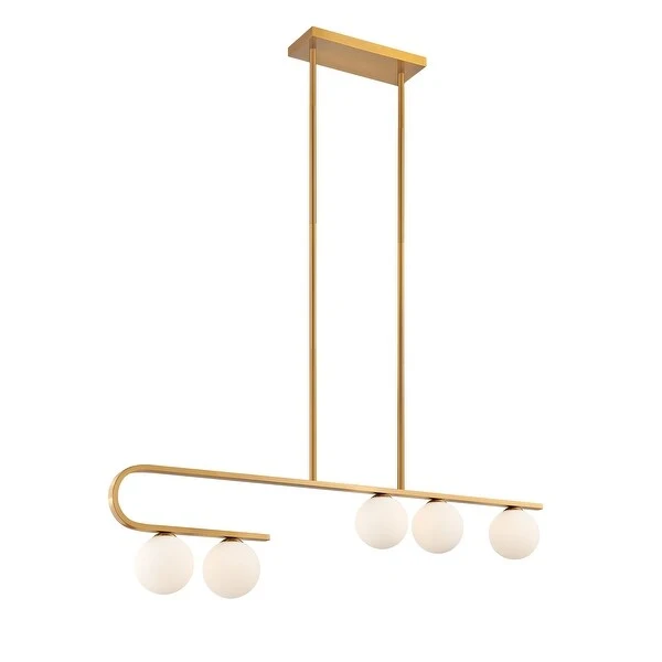 Anecdoche Rectangular Gold and White Chandelier Shopping - The Best Deals on Chandeliers