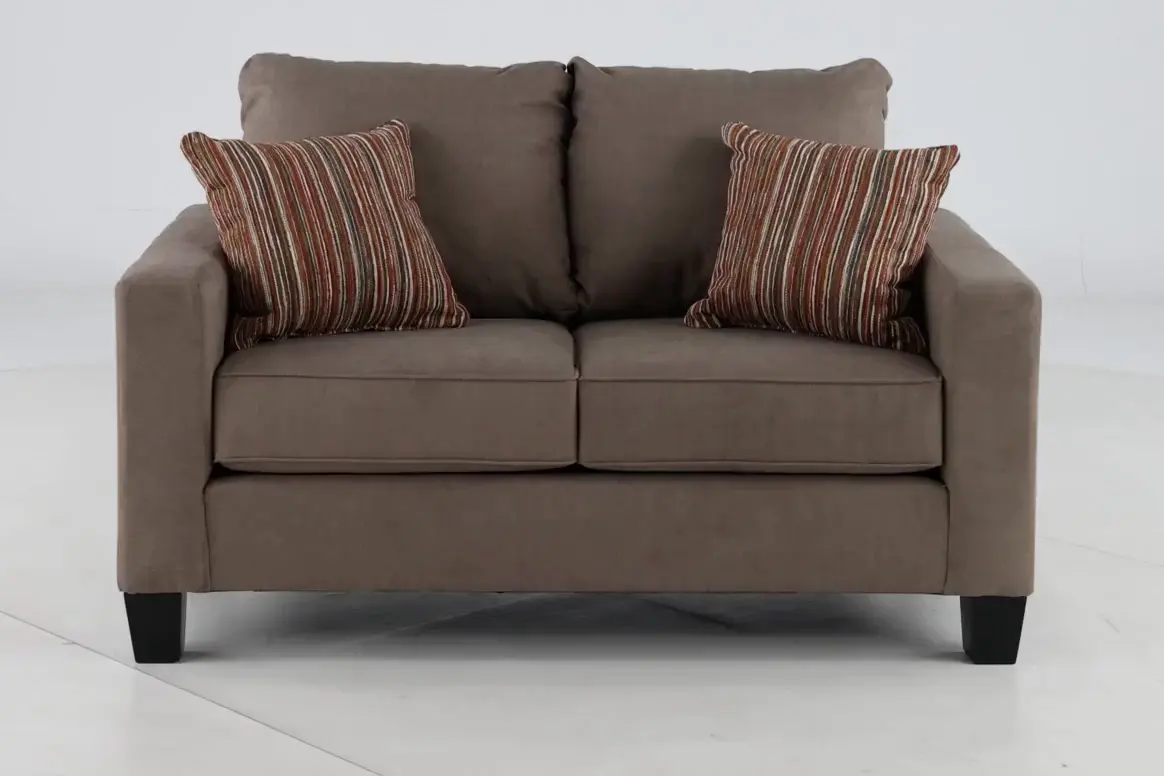 Paisely Brown Loveseat