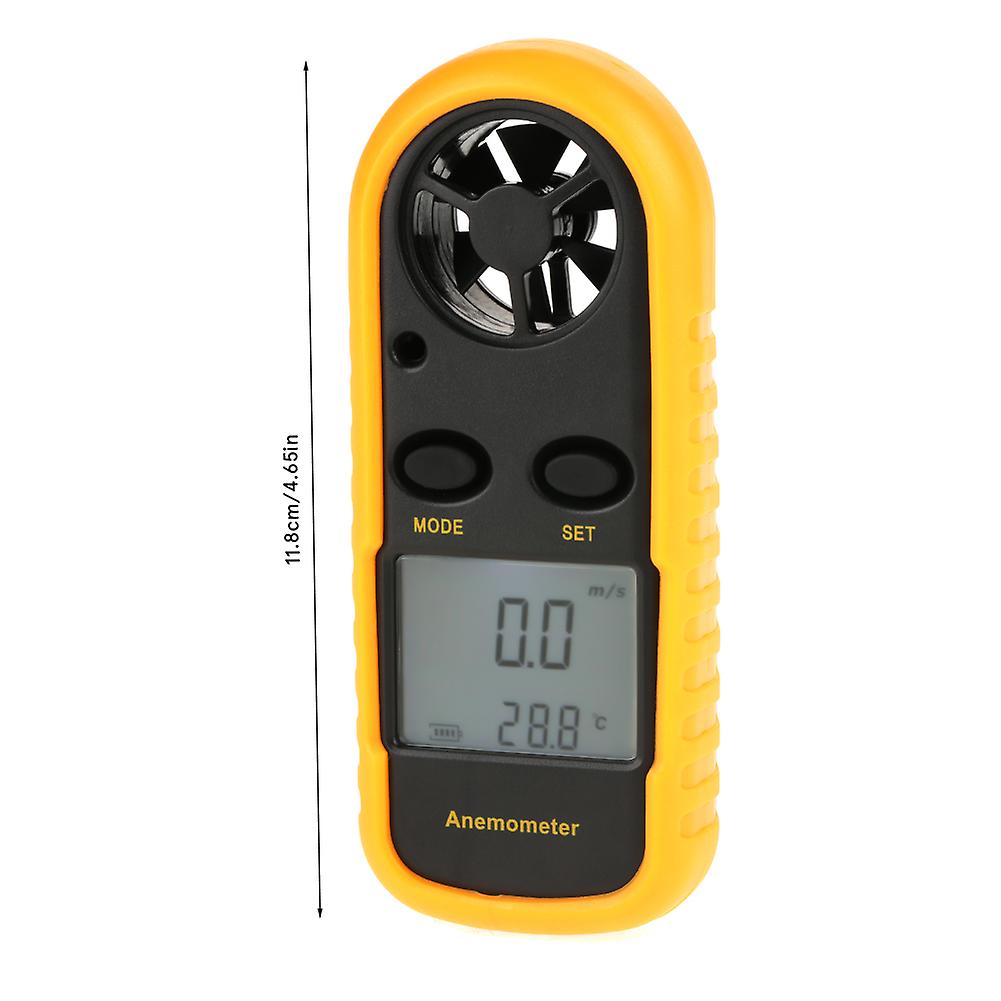 Portable Digital Anemometer Wind Speed Gauge Air Flow Speed Temperature Meter Thermometer