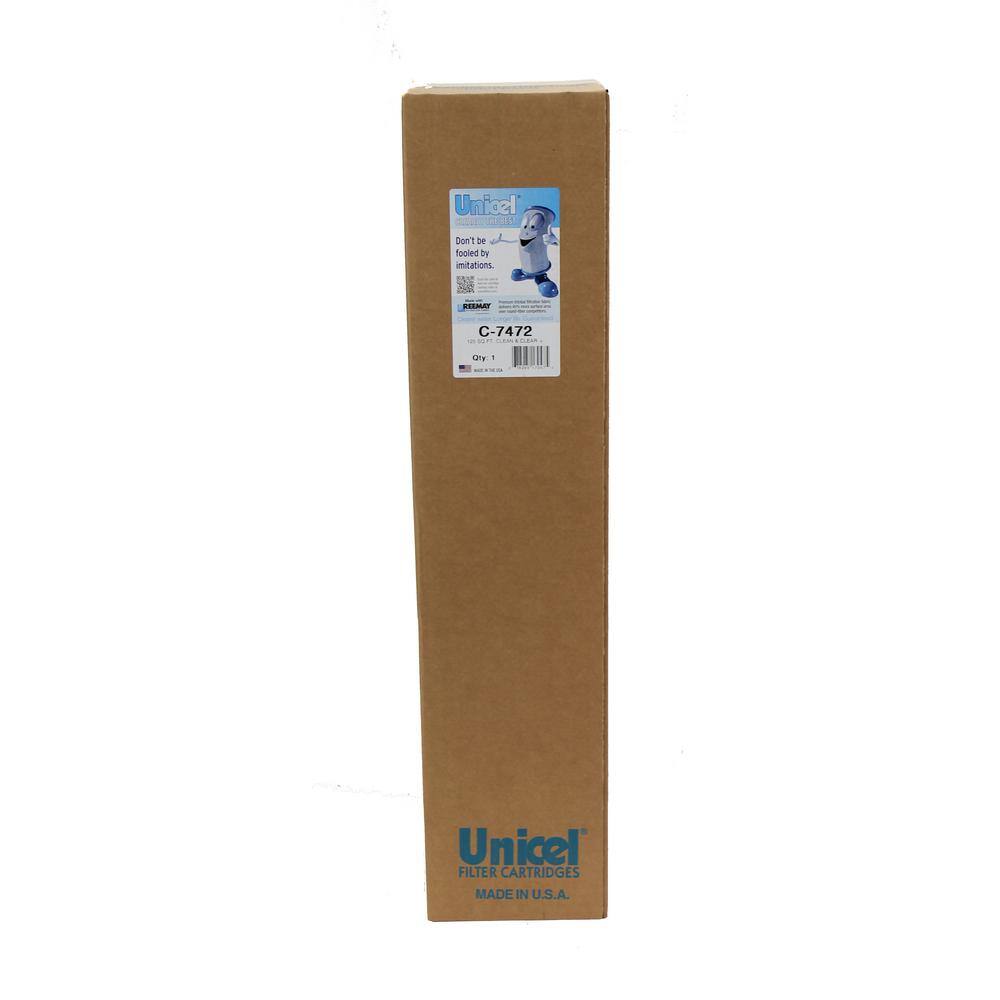 Unicel 7 in. Dia 125 sq. ft. Clean and Clear Replacement Pool Filter Cartridge (2-Pack) 2 x C7472