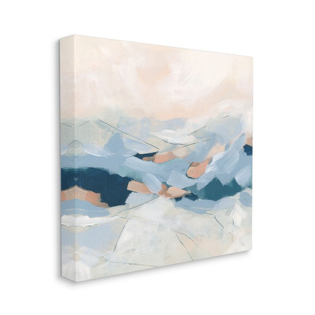 Stupell Industries Modern Brushed Mountain Landscape Gallery Wrapped Canvas Wall Art